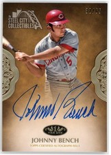 Johnny Bench 2019 Topps Tier One Certified Prime Performers Auto #PPA-JB 32/65 comprar usado  Enviando para Brazil