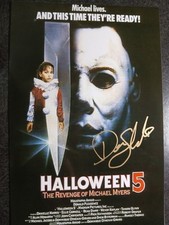 Usado, Foto autografada à mão 4X6 de Don Shanks como MICHAEL MYERS - HALLOWEEN 5 comprar usado  Enviando para Brazil