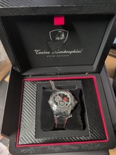 Relógio de pulso Tonino Lamborghini Shield 7801 preto aço inoxidável MSRP $1.670 comprar usado  Enviando para Brazil