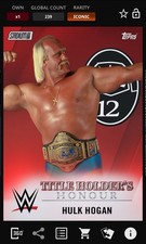 Hulk Hogan Red Iconic Title Holder’s Honour - Topps Slam WWE Stadium Club 25 comprar usado  Enviando para Brazil