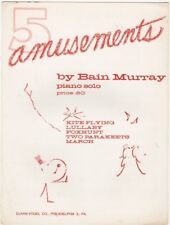 Partituras vintage 5 Amusements Piano Solo, 1964 comprar usado  Enviando para Brazil