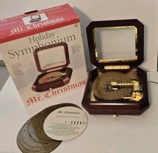Mr. Christmas Musical Symphonium Music Box toca-discos com 16 discos comprar usado  Enviando para Brazil