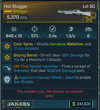Borderlands 4 • MODDED • Hot Slugger Vomit Cor Rad Shock • Nível 50 • PS PC XBOX comprar usado  Enviando para Brazil