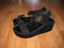 Sandalen schwarz samt gebraucht kaufen  Martfeld