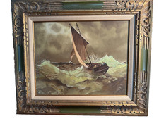 Vintage seascape oil for sale  Fort Myers