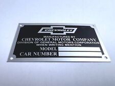 Plaque constructeur chevrolet d'occasion  Vitré