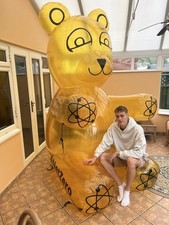Enorme urso inflável feito sob medida amarelo claro promocional único. Anúncio de 3 m de altura comprar usado  Enviando para Brazil