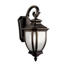 Luminária de parede externa Kichler Salisbury 19,5" 1 luz com vidro de linho branco em... comprar usado  Enviando para Brazil