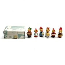 Vintage na CAIXA Estatuetas de Banda de Galinha Sevi Artesanais de Madeira Itália Conjunto de 6 RARO, usado comprar usado  Enviando para Brazil