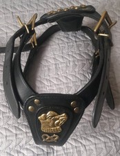Staffy black leather for sale  BILSTON