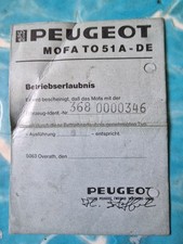 Peugeot mofa betriebserlaubnis gebraucht kaufen  Oldenburg (Oldenburg)