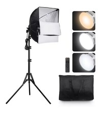 Kit de iluminação softbox leve 16 pol x 16 pol 3000-6500K ajustável para fotografia comprar usado  Enviando para Brazil