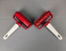 Pacote com 2 rolos de encaixe para massa de pizza + rolo padrão assassino de bolhas vermelho comprar usado  Enviando para Brazil