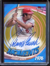 2025 Topps Finest Johnny Bench - 1976 Moments Auto - Refrator Dourado /50 comprar usado  Enviando para Brazil
