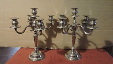 Coppia candelabri argentati usato  Italia