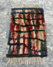 Alfombra Rya danesa escandinava vintage hecha a mano alfombra polaca alfombra peluda 92 x 59 cm segunda mano  Embacar hacia Argentina