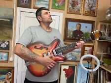 Guitarra elétrica semi-acústica soviética vintage anos 80 - 6 cordas., usado comprar usado  Enviando para Brazil