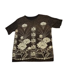 Flower print brown for sale  Yorkville