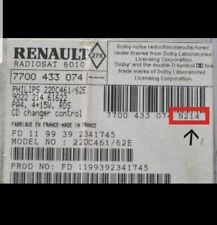 CÓDIGOS DE RÁDIO DACIA & RENAULT - Sandero - Stepway - Logan- Duster - Clio - Kangoo  comprar usado  Enviando para Brazil