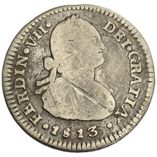 ESPAÑA. FERNANDO VII. REAL. 1813. SANTIAGO (CHILE). RF., usado comprar usado  Enviando para Brazil