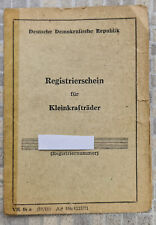 Ddr riginal registrierschein gebraucht kaufen  Halle