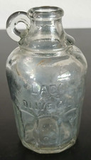 Garrafa de vidro transparente azeite Laco 4,2" de altura vintage comprar usado  Enviando para Brazil