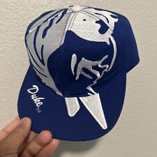 Gorra gorra con cierre a presión personalizada logotipo grande Duke Blue Devils rara segunda mano  Embacar hacia Argentina