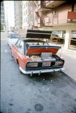 Usado, Vintage 35mm Slide FIAT 124 SPORT CUPÊ EMBALADO 4 1971 HIPPIE ROAD TRIP NY STREET comprar usado  Enviando para Brazil