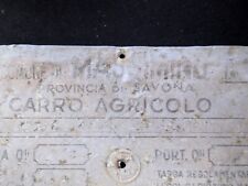 Targa carro agricolo usato  Borghetto Santo Spirito