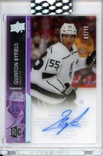 2022 Quinton Byfield Clear Cut Auto Roxo Alto Brilho /10 comprar usado  Enviando para Brazil
