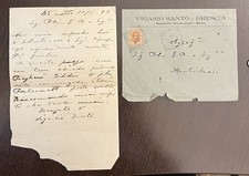 Storia Postale - 1893 - Brescia Vigasio Santo - Bozzoli Cascami Seta - Umberto I comprar usado  Enviando para Brazil