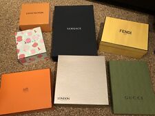 Caixas de presente vazias autênticas LOUIS VUITTON-GUCCI-HERMÈS-VERSACE-FENDI, usado comprar usado  Enviando para Brazil