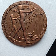 Medaglia svedese bronzo usato  Riolo Terme