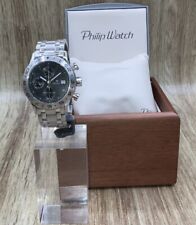 Relógio masculino Philip Watch 7750 cronógrafo automático pulseira original SS de 42 mm comprar usado  Enviando para Brazil
