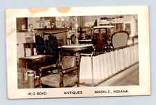 MARKLE INDIANA OLD VIEW OF THE H O BOYD ANTYKWARIAT POCZTÓWKA RPPC (F-9), używany na sprzedaż  Wysyłka do Poland
