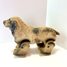 Brinquedo vintage grande composto Cocker Spaniel dog walker preto e branco comprar usado  Enviando para Brazil