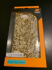 RARO NOVO Boost Mobile LG X CHARGE Estilo Tact Armor Capa Prata Dourada comprar usado  Enviando para Brazil