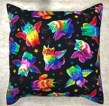 Capa almofada unicórnio gato serve 18"x18" algodão Pegasus arco-íris  comprar usado  Enviando para Brazil
