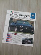Alfa Romeo SPIDER IMP Spec Sheet / Brochure, 1995,1996,1997,1998,...... comprar usado  Enviando para Brazil