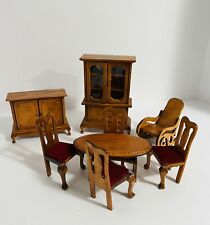 8 peças móveis artesanais para casa de bonecas cozinha ~ sala de jantar móveis de madeira  comprar usado  Enviando para Brazil