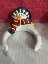 Ceramic holiday snowman for sale  Linn
