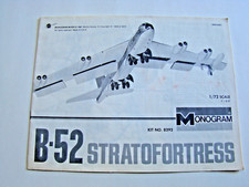 Kit modelo B-52 Stratofortress monograma plástico #8292 instruções APENAS 1973, usado comprar usado  Enviando para Brazil