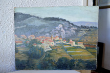 Tableau huile bois d'occasion  Les Mages