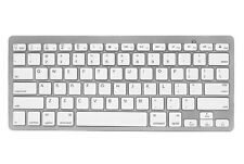 Teclado Bluetooth sem fio para tablets, smartphones e computadores – Branco/prata comprar usado  Enviando para Brazil