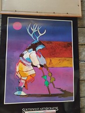 Usado, John Nieto 1991 Pueblo Deer Dancer Poster Southwest Arts & Crafts Festival RARO comprar usado  Enviando para Brazil
