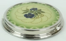Prato de bolo rotativo década de 1930 vidro cromado prato de bolo com decoração floral comprar usado  Enviando para Brazil