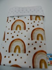 Cobertor de bebê arco-íris rústico Minkee ponto traseiro 90cm x 70cm comprar usado  Enviando para Brazil