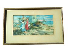 Antique artwork watercolor for sale  Camas