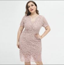 Vestido feminino plus size sexy decote em V vestido de renda vestido de festa vestido de férias, usado comprar usado  Enviando para Brazil