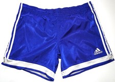 SHORTS DE FUTEBOL MASCULINO ADIDAS CETIM AZUL ADULTO M -CINTURA ESTICADA -, usado comprar usado  Enviando para Brazil